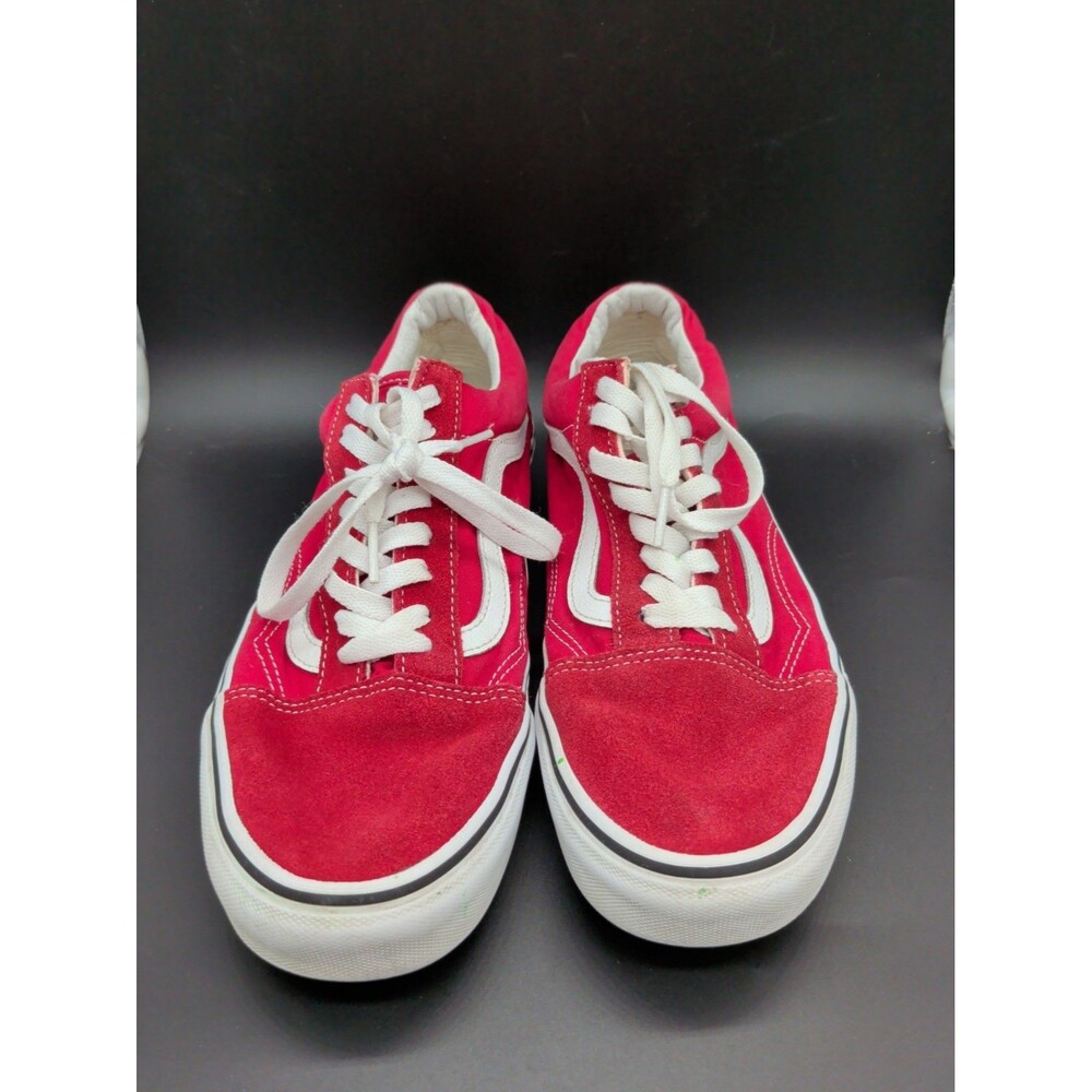 VANS Old Skool Red And White Shoe/Sneaker Men’s Size 9.5 Mens 11 Women's